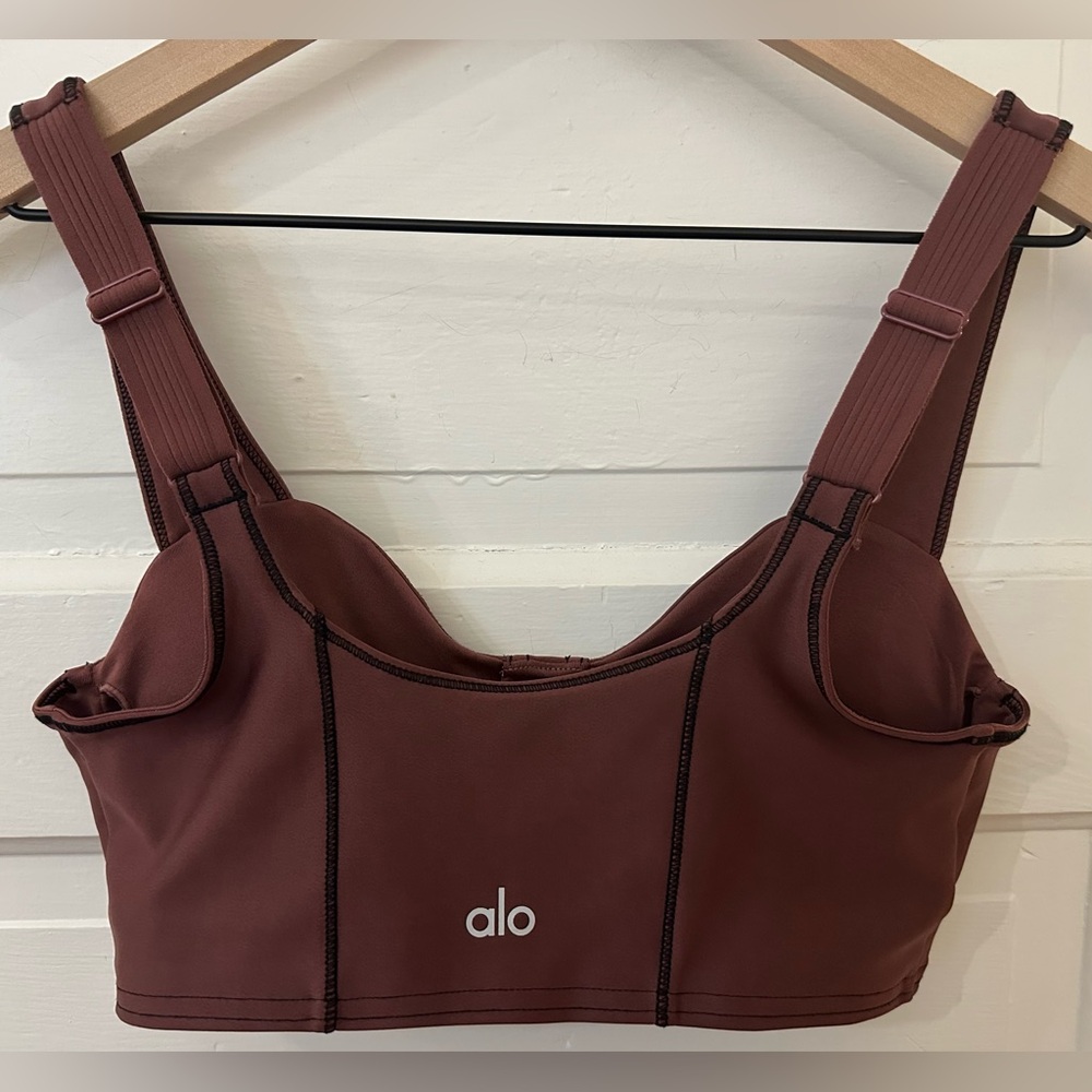 Alo Airlift Redefine Set Burgundy Truffle Sz S - Picture 6 of 14